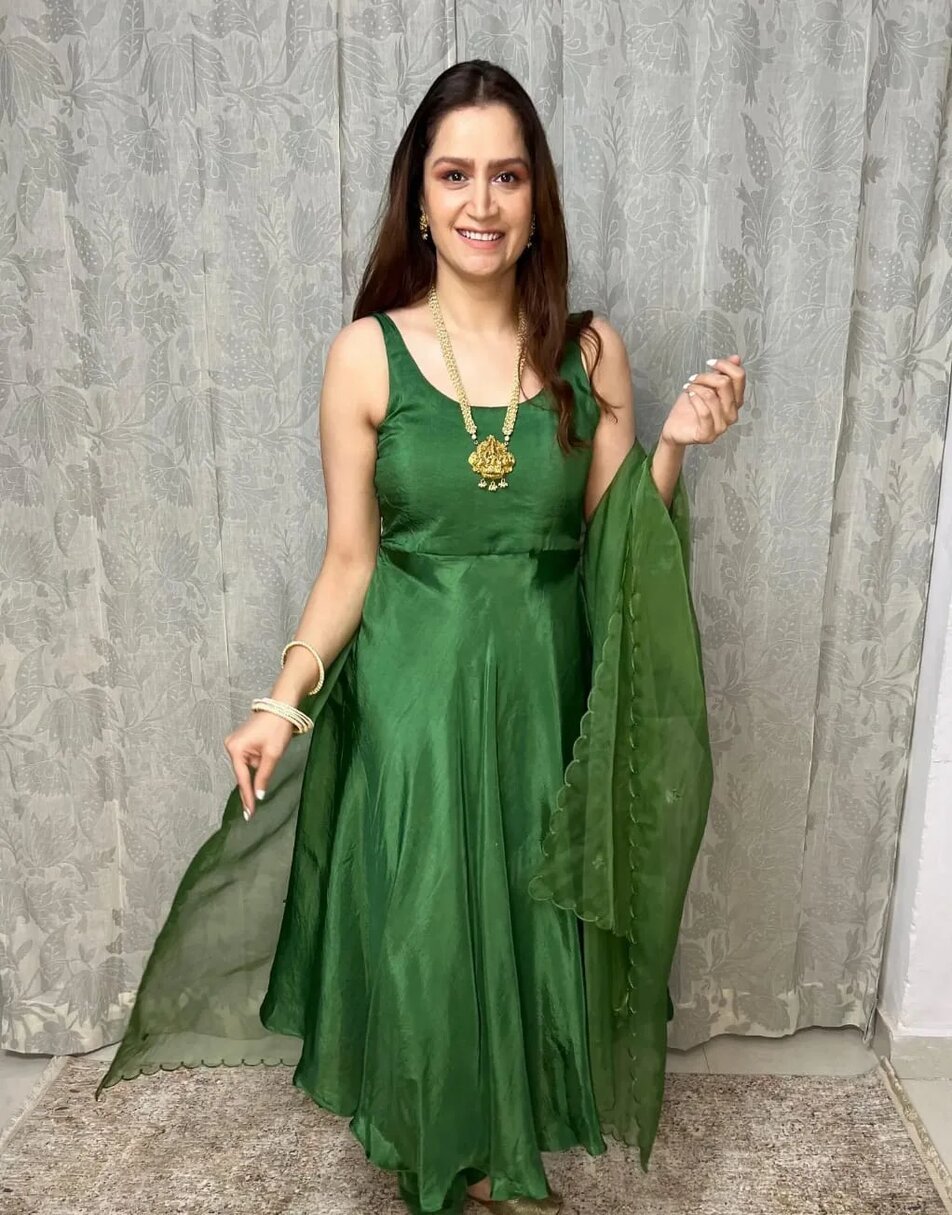 Green Uppada Silk Suit