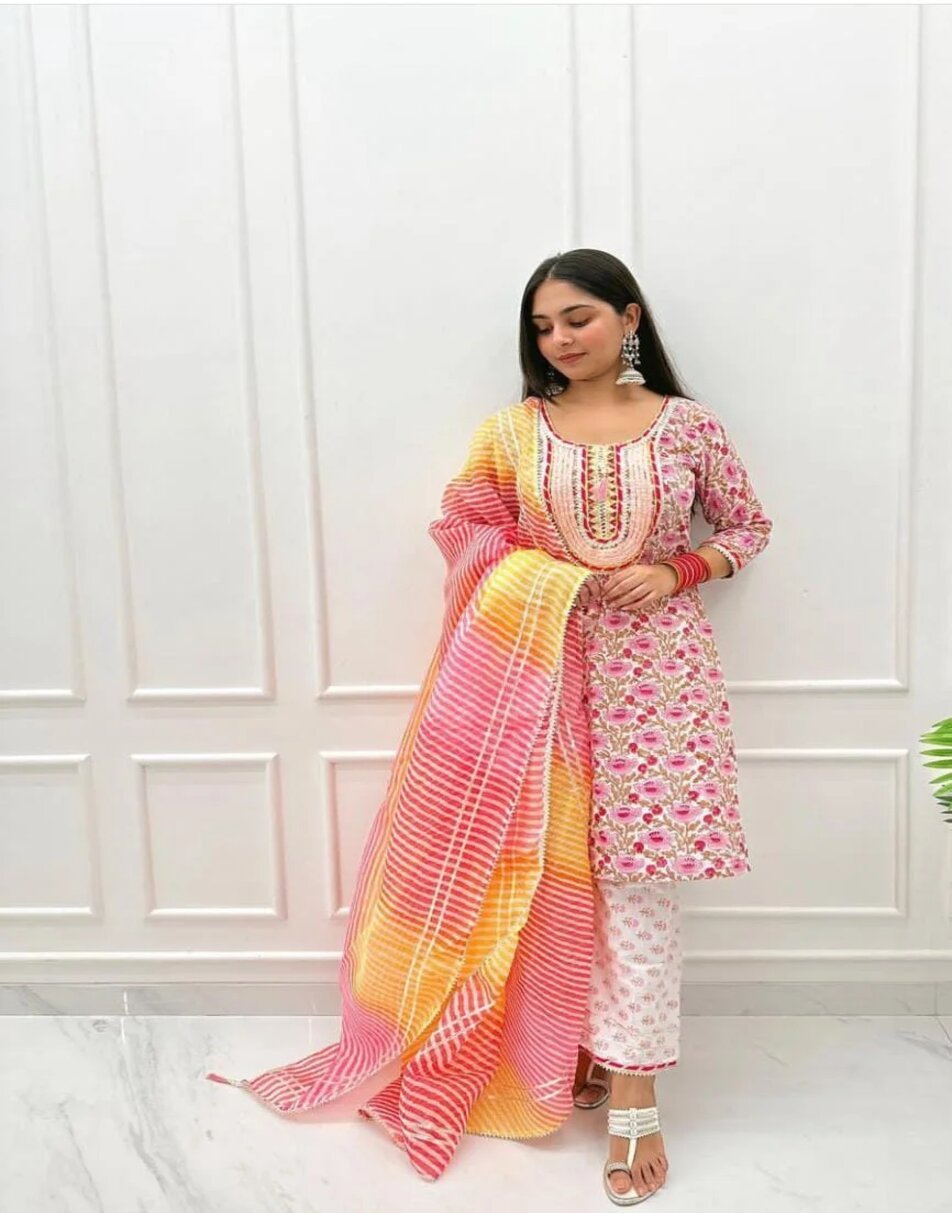 Jaipuri Print suit