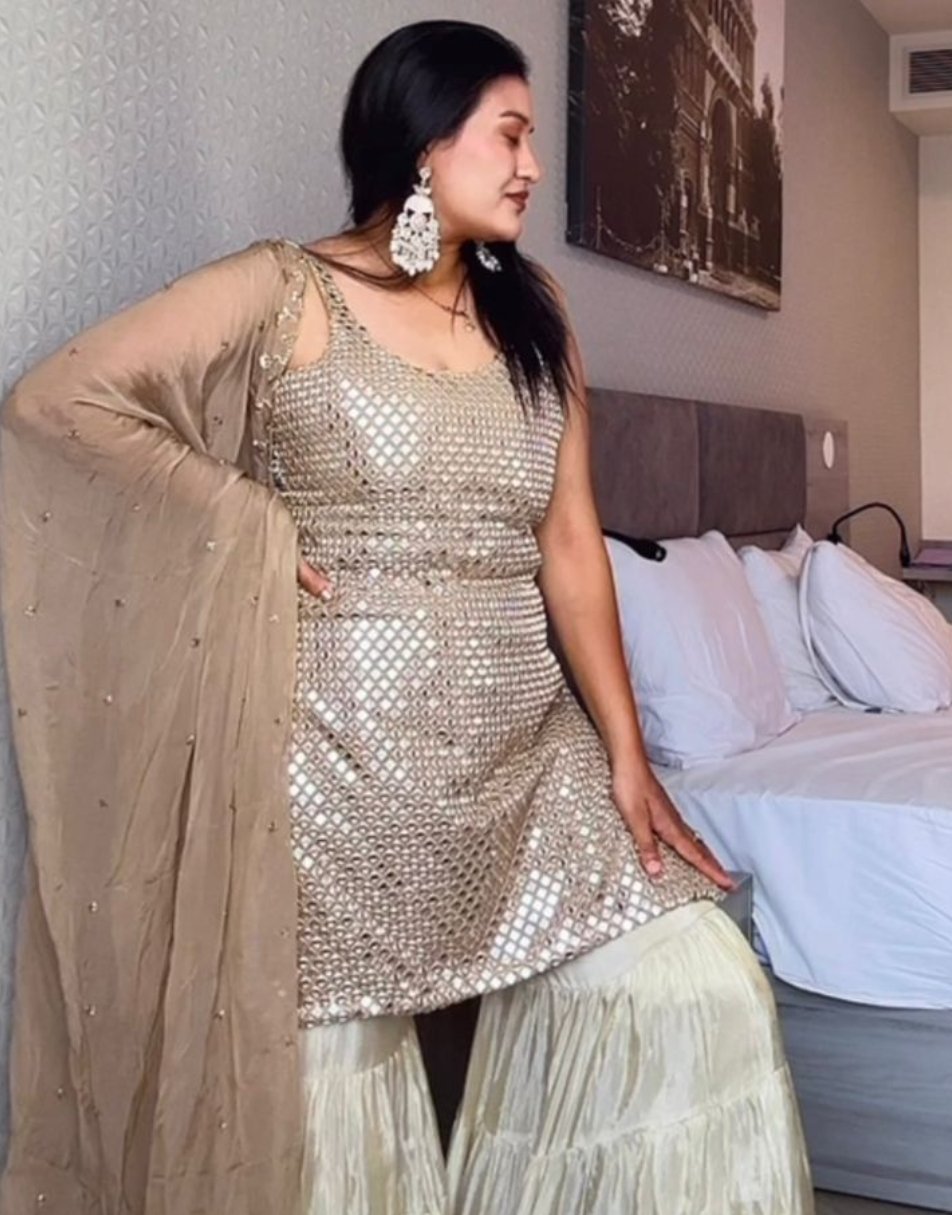Shimmer sharara set