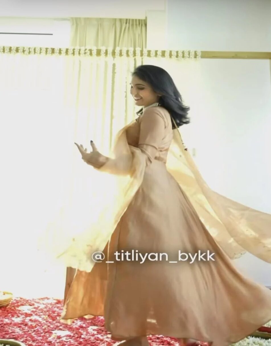 Brown uppada silk suit