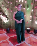 Green Pleated Saree 1