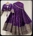 Gajji Silk Embroidered Lehenga