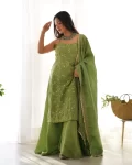 Green Tissue Sharara Set 1