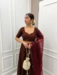 Brown Embroidered Lehenga 1