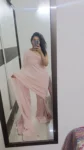 Baby Pink Sequin Georgette Saree 1