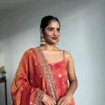 Rust orange sharara set 5