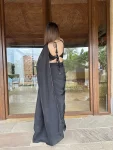 Black Uppada Silk Saree With Hand Embroidered Blouse 4