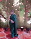 Green Pleated Saree 2
