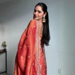 Rust orange sharara set 3