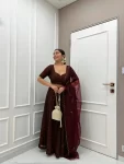 Brown Embroidered Lehenga 3