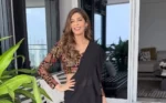 Black Ruffle Saree With Embroidered Blouse 4