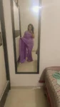 Purple Georgette Sequin Saree 3