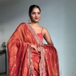 Rust orange sharara set 4