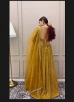 Golden Lucknowi Lehenga 3