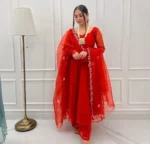 Red Organza Suit
