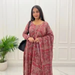 Chanderi Printed Anarkali Suit Price 3