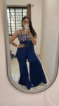 Royal Blue Slit Kurti and Palazzo Set 3