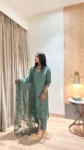 Bottle Green Uppada Silk suit 2