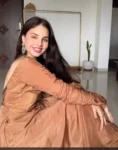 Brown Uppada Silk Anarkali Suit With Embroidered Dupatta 3