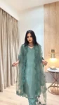 Bottle Green Uppada Silk suit 4