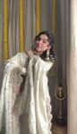 White Mirror Tissue Sharara Set With Heavy Embroidered Duppatta 2