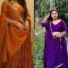 Orange gajji silk Lehenga and purple gajji silk lehenga