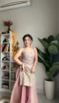 Crystal Pink Banarsi Sharara Set 5