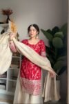 Red Banarsi Sharara Set 3