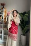 Red Banarsi Sharara Set 5