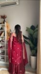 Blood Red jimmy choo sharara set 4