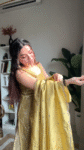 Yellow Zari Tissue Sharara Set 4