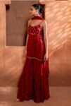 Red Uppada Silk Suit 1