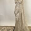 Hand work organza saree 2