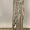 Hand work organza saree 1